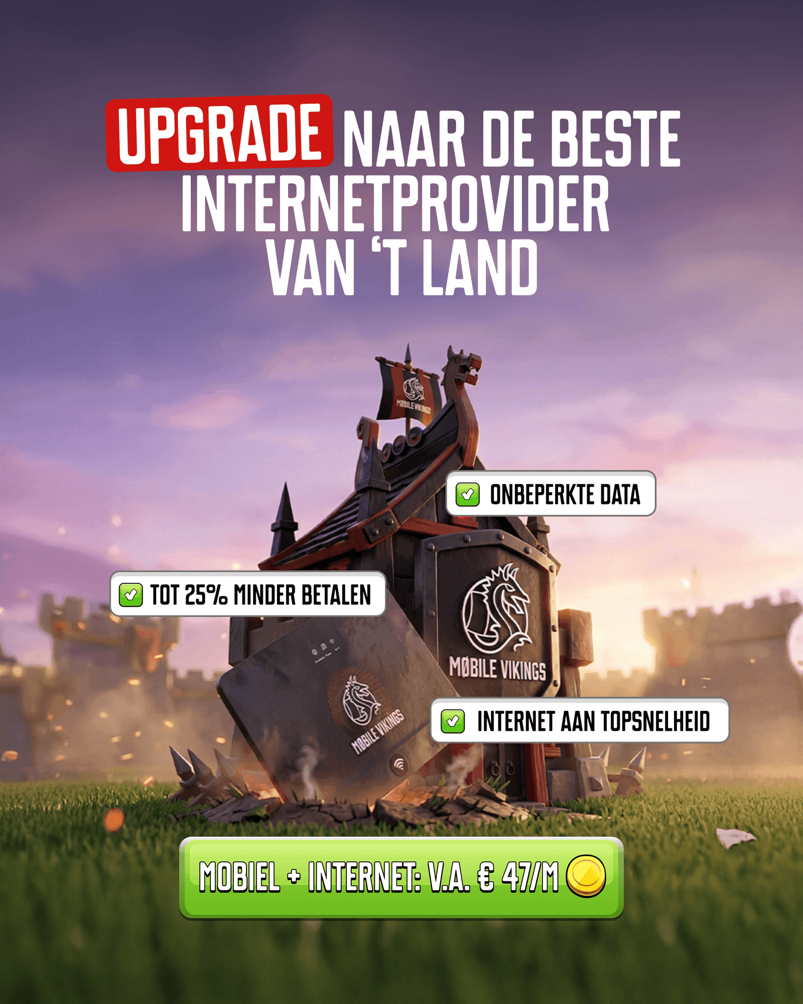 Mobile Vikings static ad by Subyect